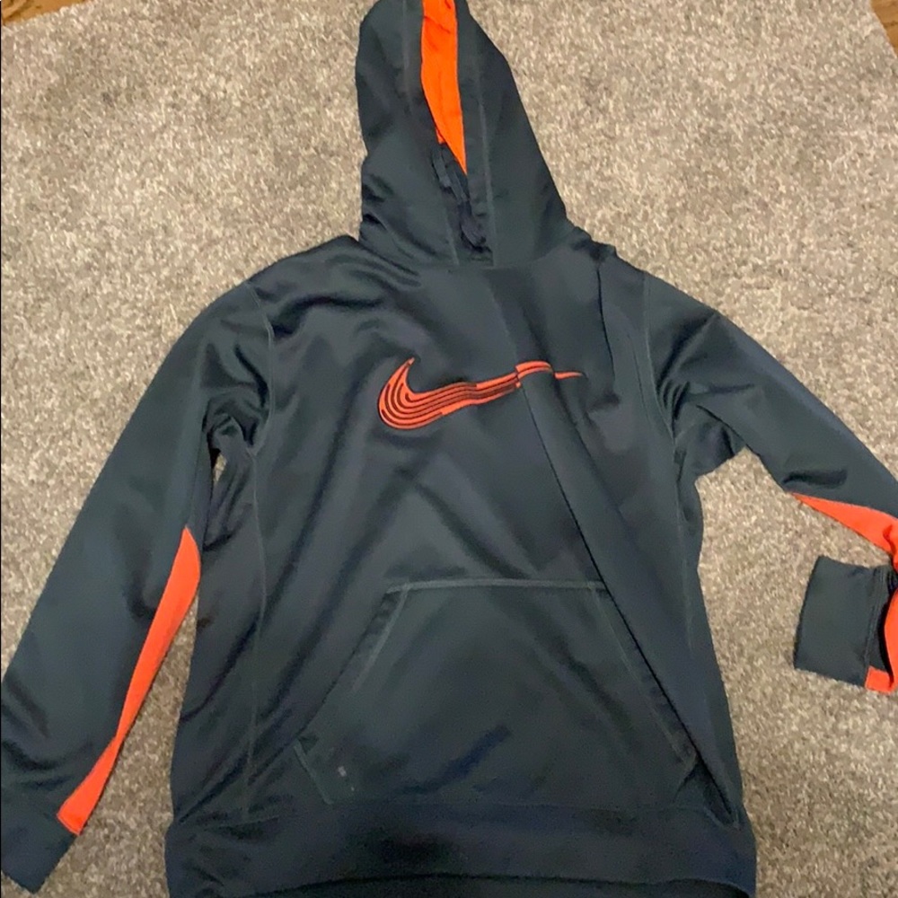 Orange and Grey Nike Hoodie